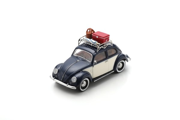 VW Beetle "Summer Holidays" w. roof rack, campinggeart, 1:43