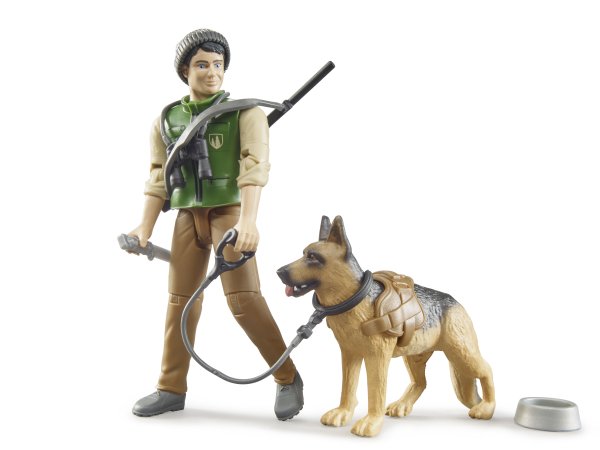 Figurenset bworld Förster mit Hund und Ausrüstung