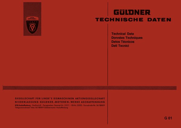 Güldner – Technische Daten für Motoren