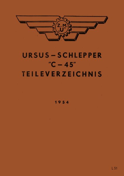 Ursus – Ersatzteilliste auf Deutsch für C45