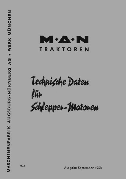 MAN – Technische Daten für Schlepper-Motoren