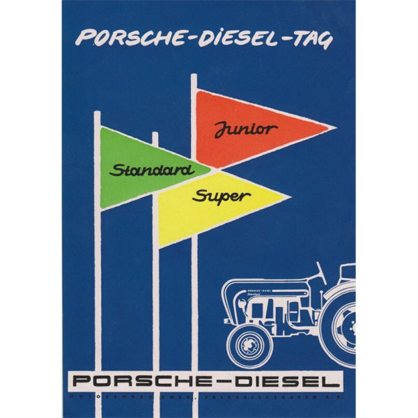 Blechschild Porsche-Diesel-Tag 1958 (20x29 cm)